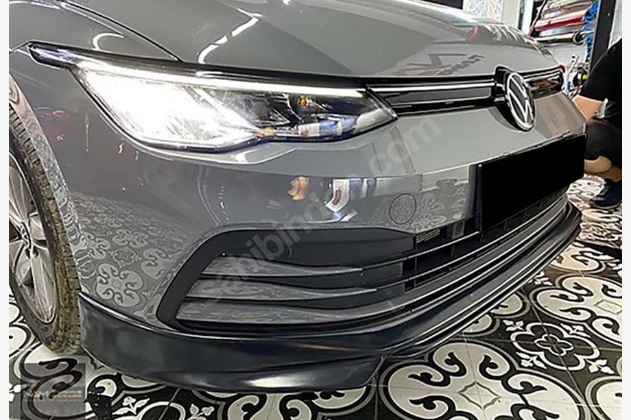 Volkswagen Golf 8 2019– Voorbumper lip spoiler DPT V-1 (hoogglans zwart) Foto 1