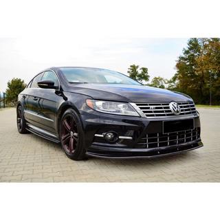 Voorbumper lipspoiler DPT (voor R-Line, 2008-2011, hoogglans zwart) Volkswagen Passat СС 2008–2017 foto 2