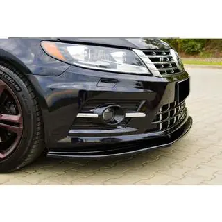 Voorbumper lipspoiler DPT (voor R-Line, 2008-2011, hoogglans zwart)