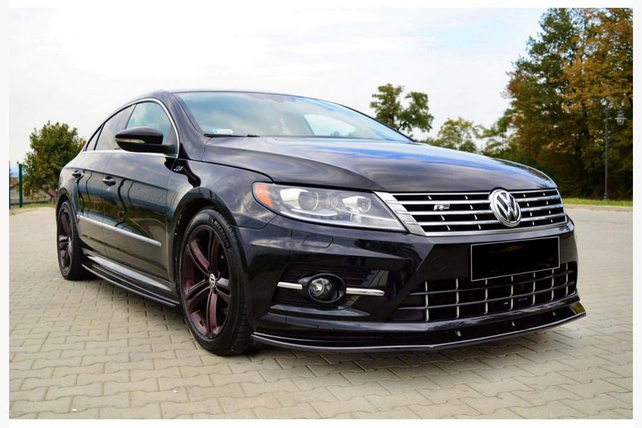 Volkswagen Passat CC 2008–2017 Voorbumper lipspoiler DPT (voor R-Line, 2008-2011, hoogglans zwart) Foto 2