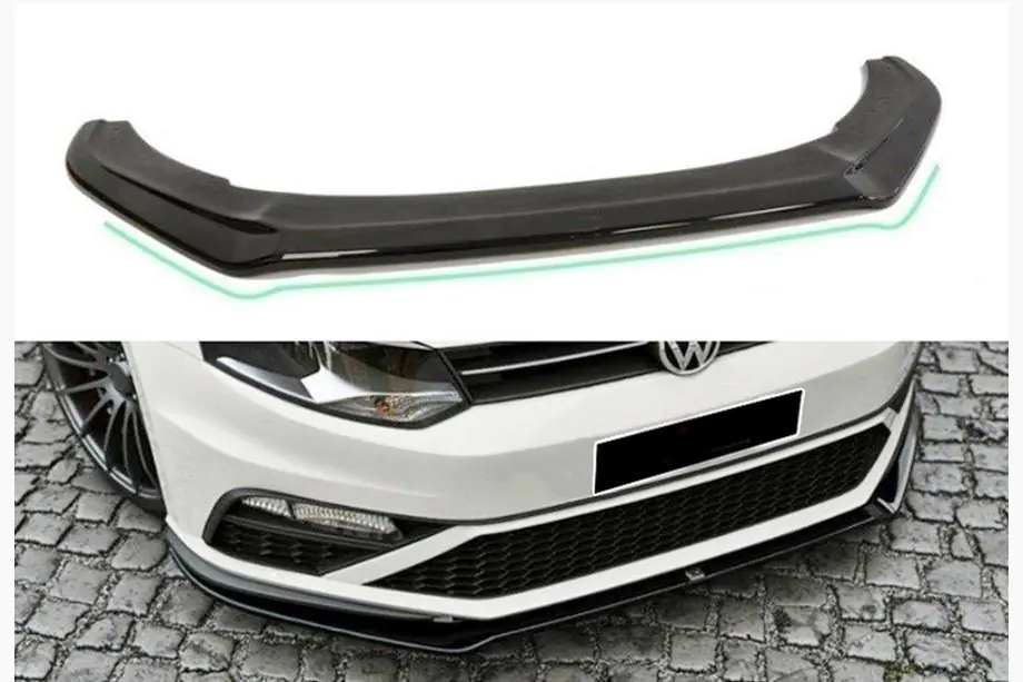 Volkswagen Polo 2010–2017 DPT frontlip (voor GTI, 2014-2017, hoogglans zwart) Image