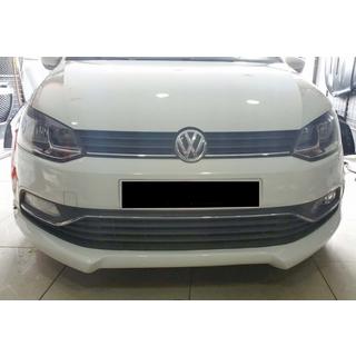 Front lip spoiler DPT (2014-2017, hoogglans zwart) Volkswagen Polo 2010–2017