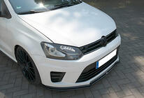 Volkswagen Polo 2010–2017 Voorbumper lip spoiler DPT V-1 (hoogglans zwart) foto 1
