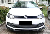 Volkswagen Polo 2010–2017 Front lip spoiler DPT V-2 (hoogglans zwart) foto 3