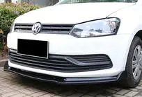 Volkswagen Polo 2010–2017 Front lip spoiler DPT V-2 (hoogglans zwart) foto 4
