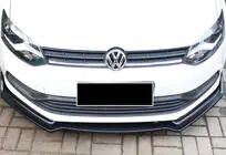 Volkswagen Polo 2010–2017 Front lip spoiler DPT V-2 (hoogglans zwart) foto 5
