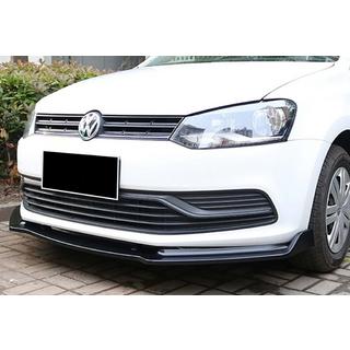 Front lip spoiler DPT V-2 (hoogglans zwart) Volkswagen Polo 2010–2017 foto 4