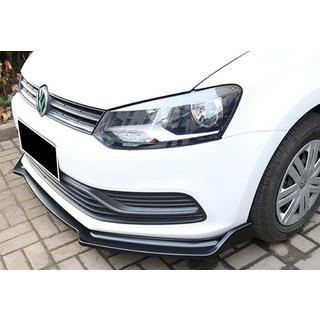 Front lip spoiler DPT V-2 (hoogglans zwart) Volkswagen Polo 2010–2017 foto 1