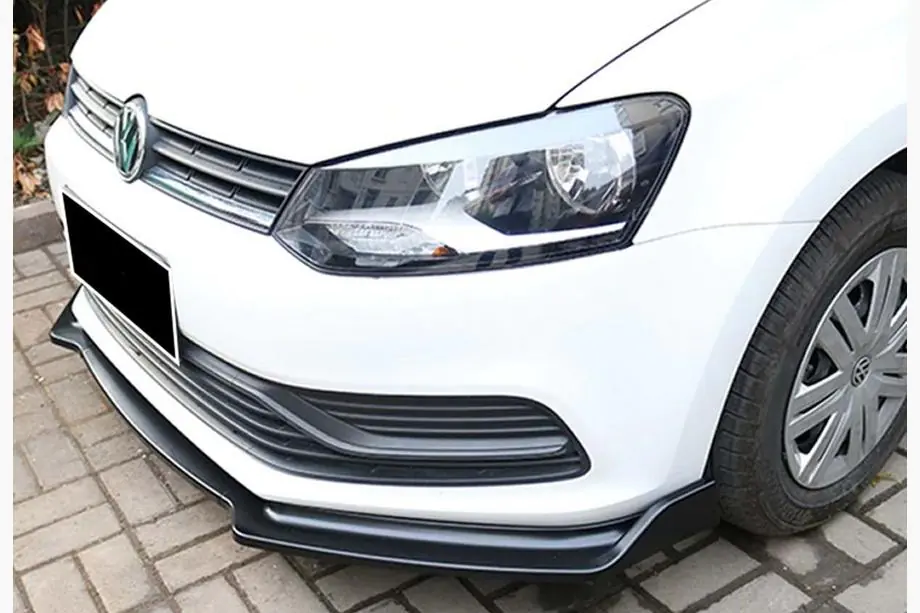 Volkswagen Polo 2010–2017 Front lip spoiler DPT V-2 (hoogglans zwart) Image