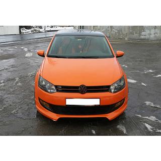 Voorbumper lip spoiler DPT (2009-2013, hoogglans zwart) Volkswagen Polo 2010–2017