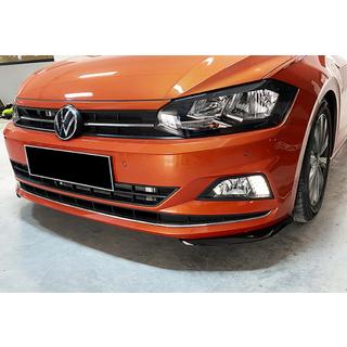Front lip spoiler DPT V-2 (hoogglans zwart) Volkswagen Polo 2017– foto 1