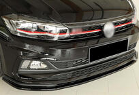 Volkswagen Polo 2017– Front lip splitter DPT V-1 (voor GTI, hoogglans zwart) foto 1