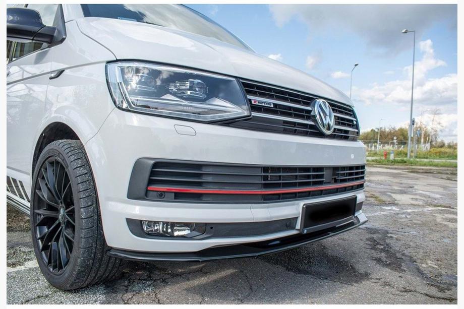 Volkswagen T5 2010–2015 DPT front bumper lip (hoogglans zwart) Foto 1