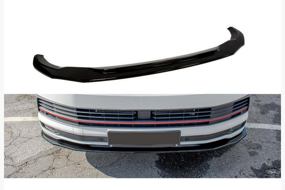Volkswagen T5 2010–2015 DPT front bumper lip (hoogglans zwart) Foto 2