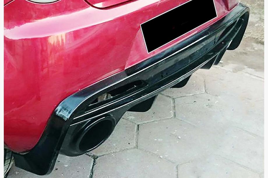 Alfa Romeo MiTo 2008–2018 Achterdiffuser DPT (hoogglans zwart) Image