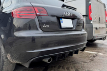 Audi A3 2003–2012 Achterdiffuser DPT (2008-2010, hoogglans zwart) foto 2
