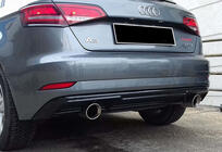 Audi A3 2012–2020 Achterdiffuser DPT (HB, 2017-2020, glanzwart) foto 3