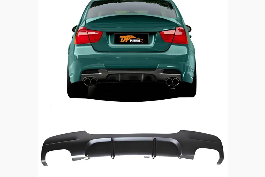 BMW 3-serie E90/E91 2005–2011 Achterdiffuser DPT V-3 (voor E90 M-Sport, hoogglans zwart) Image