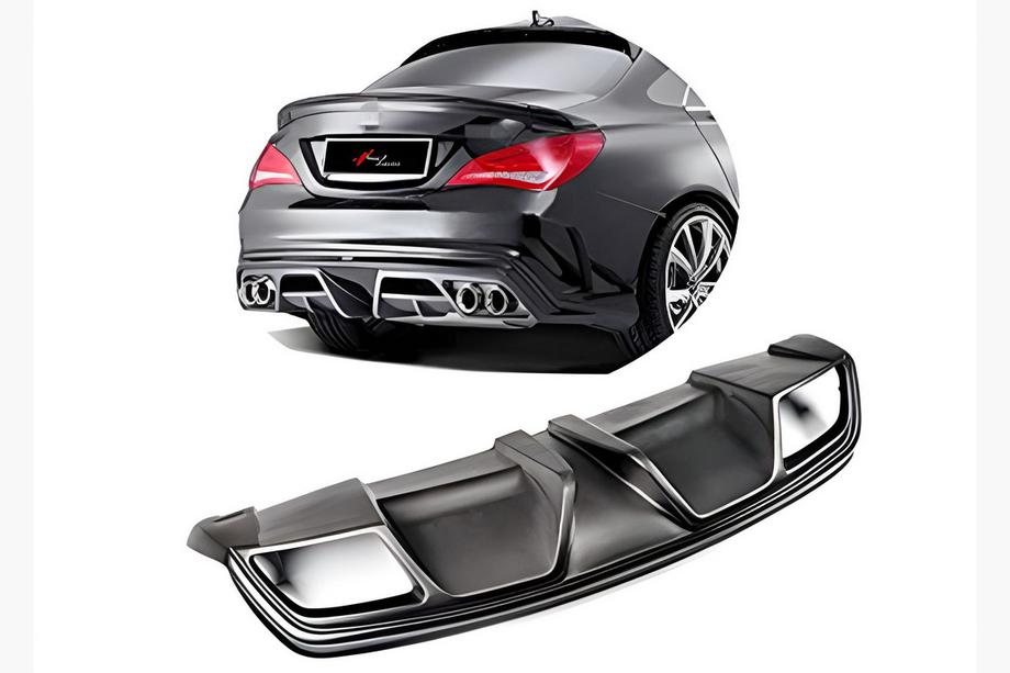 Mercedes CLA C117 2013–2019 Achterdiffuser DPT (hoogglans zwart) Foto 1
