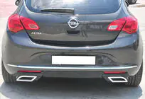 Opel Astra J 2009–2015 Achterdiffuser DPT V1 (2012-2015, HB, hoogglans zwart) foto 1