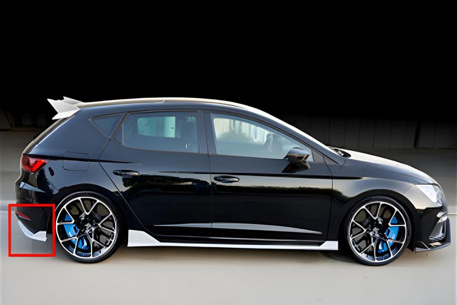 Seat Leon 2013–2020 Achterdiffuser DPT V-2 (2013-2016, hoogglans zwart) Image