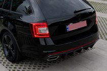 Skoda Octavia III A7 2013–2019 Achterdiffuser DPT V-2 (LB/SW, hoogglans zwart) foto 4