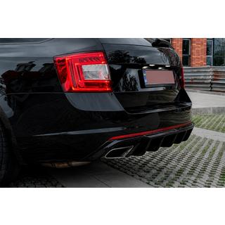 Achterdiffuser DPT V-2 (LB/SW, hoogglans zwart) Skoda Octavia III A7 2013–2019 foto 1