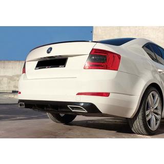 Achterdiffuser DPT V-4 (LB, hoogglans zwart) Skoda Octavia III A7 2013–2019 foto 2