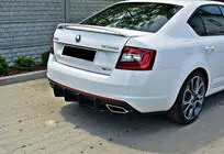 Skoda Octavia III A7 2013–2019 Achterdiffuser DPT V-5 (LB, matzwart) foto 2