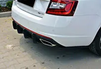 Skoda Octavia III A7 2013–2019 Achterdiffuser DPT V-5 (LB, matzwart) foto 3