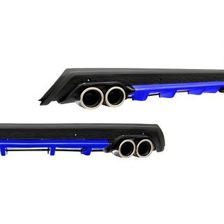 Universele achterdiffuser DPT V-11 (ABS) (blauw+zwart hoogglans)