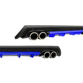 Universele achterdiffuser DPT V-11 (ABS) (blauw+zwart hoogglans)