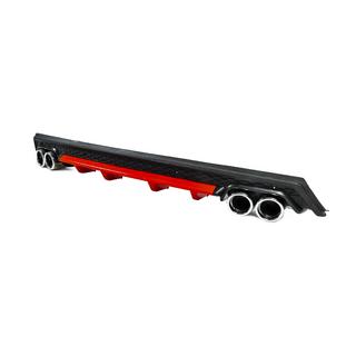 Universele achterdiffuser DPT V-13 (ABS) (rood + zwart hoogglans) foto 2