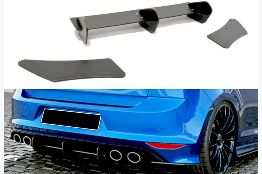 Volkswagen Golf 7/E-Golf 2012–2020 Achterdiffuser DPT V-4 (voor R / R-Line, 2012-2019, mat zwart) Image