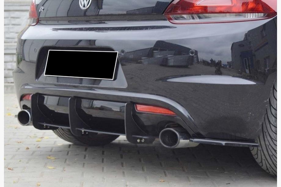 Volkswagen Scirocco 2008–2017 Achterdiffuser DPT V-4 (2008-2017, hoogglans zwart) Foto 3
