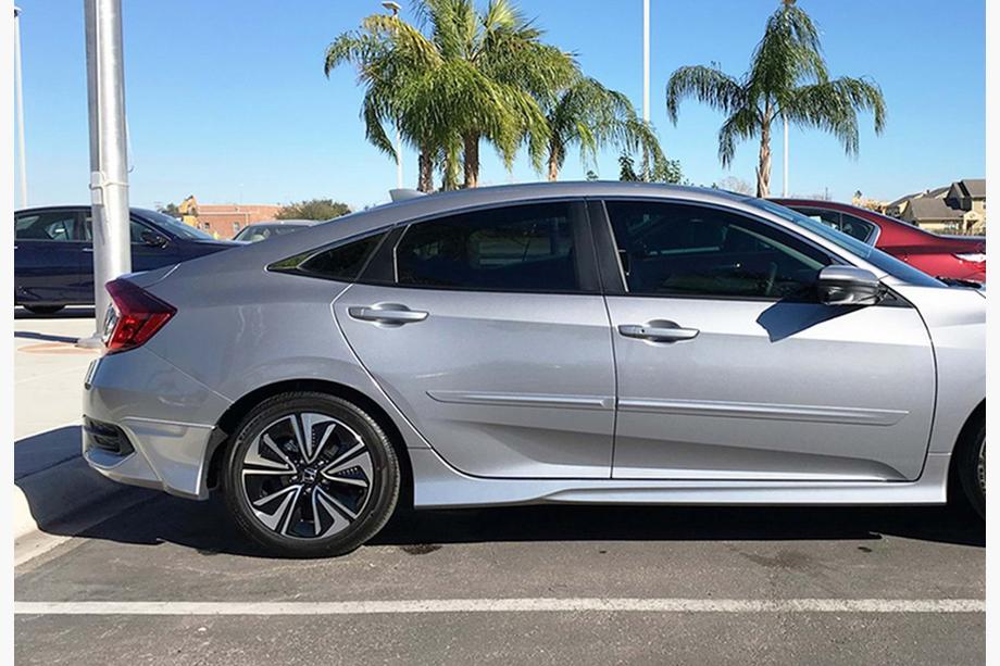 Honda Civic Sedan X 2016–2021 Sideskirts DPT V-1 (voor lakken) Image
