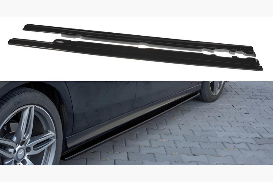 Mercedes E-class W213 2016–2023 DPT sideskirts (hoogglans zwart) Image