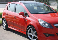 Opel Corsa D 2007–2014 Sideskirts DPT V-1 (hoogglans zwart) foto 1
