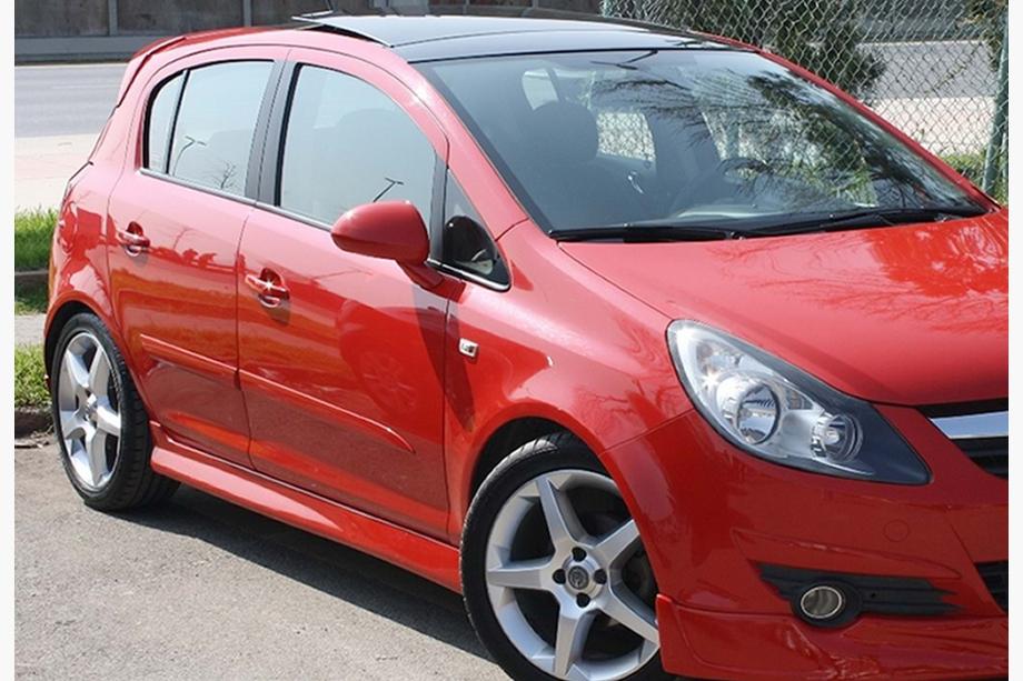 Opel Corsa D 2007–2014 Sideskirts DPT V-1 (hoogglans zwart) Image