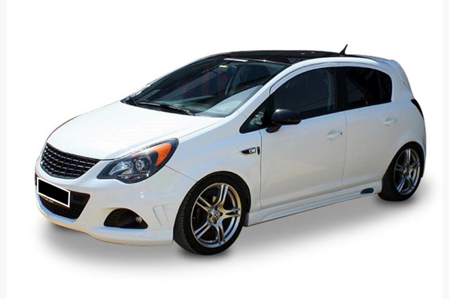 Opel Corsa D 2007–2014 Sideskirts DPT V-2 (hoogglans zwart) Foto 2