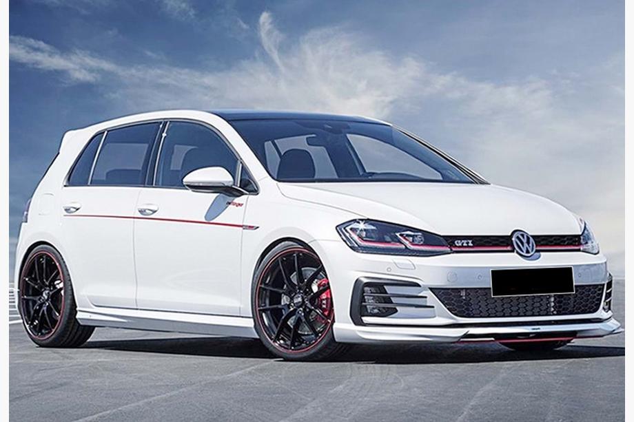 Volkswagen Golf 7/E-Golf 2012–2020 Sideskirts DPT V-5 (zwart hoogglans) Image