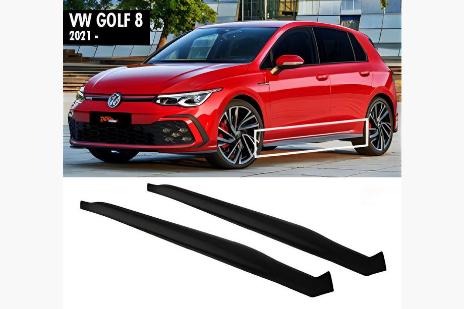 Volkswagen Golf 8 2019– Sideskirts DPT V-2 (hoogglans zwart) Image
