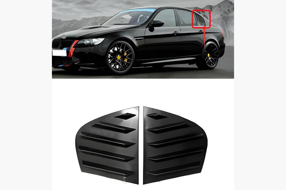BMW 3-serie E90/E91 2005–2011 Sierlijsten voor achterruiten DPT (glanzend zwart, 2 stuks) Image