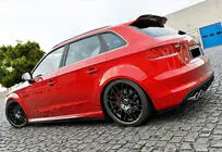 Audi A3 2012–2020 DPT V-1 spoiler (HB, hoogglans zwart) foto 3
