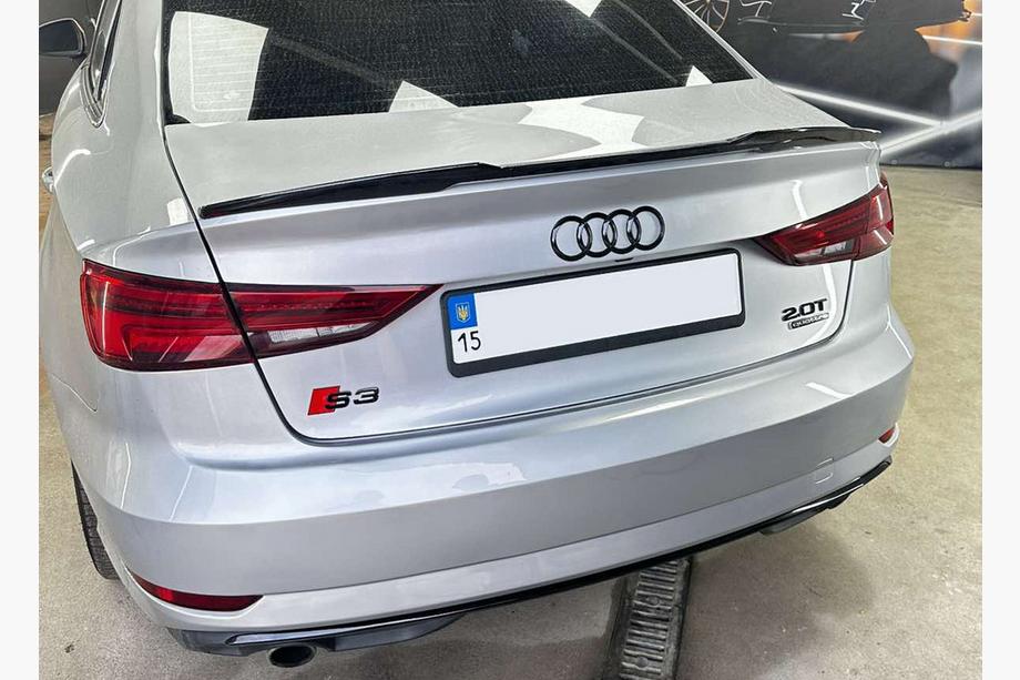 Audi A3 2012–2020 Spoiler DPT V-5 (hoogglans zwart) Image