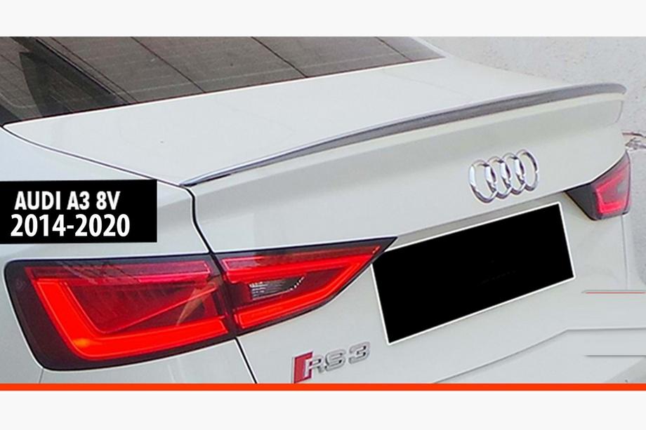 Audi A3 2012–2020 DPT V-6 spoiler (2014-2020, hoogglans zwart) Image