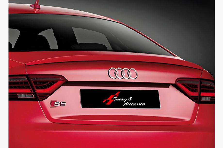 Audi A5 2007–2015 DPT V-2 achterspoiler (voor Coupé, hoogglans zwart) Image