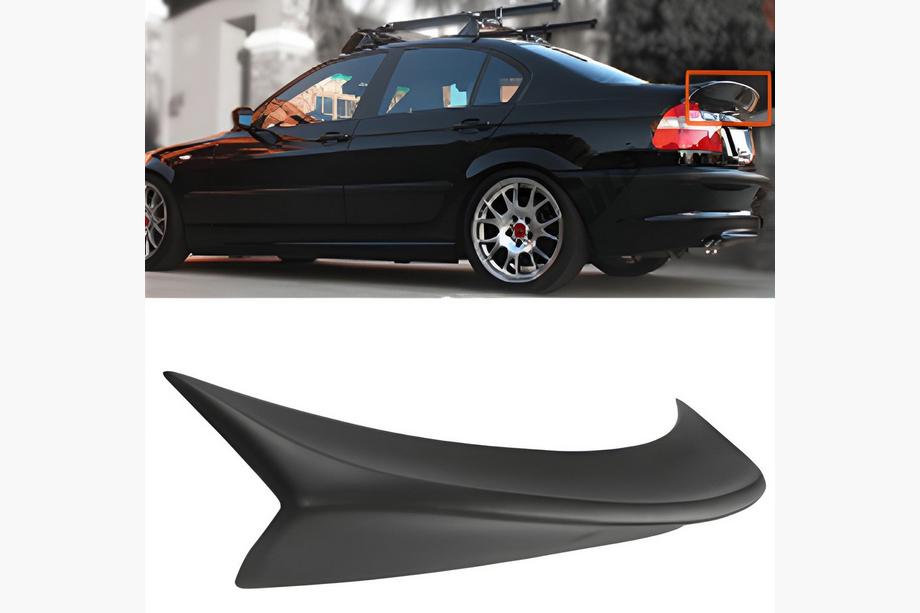 BMW 3 Serie E46 1998–2006 CSL-Style V2 spoiler (voor SD, hoogglans zwart) Image