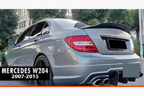 Mercedes C-klasse W204 2007–2015 Spoiler DPT V-2 (hoogglans zwart) foto 1