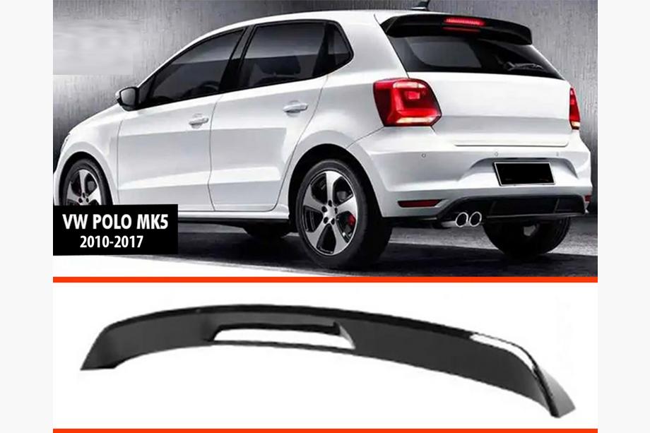 Volkswagen Polo 2010–2017 DPT V-2 spoiler (HB, hoogglans zwart) Image